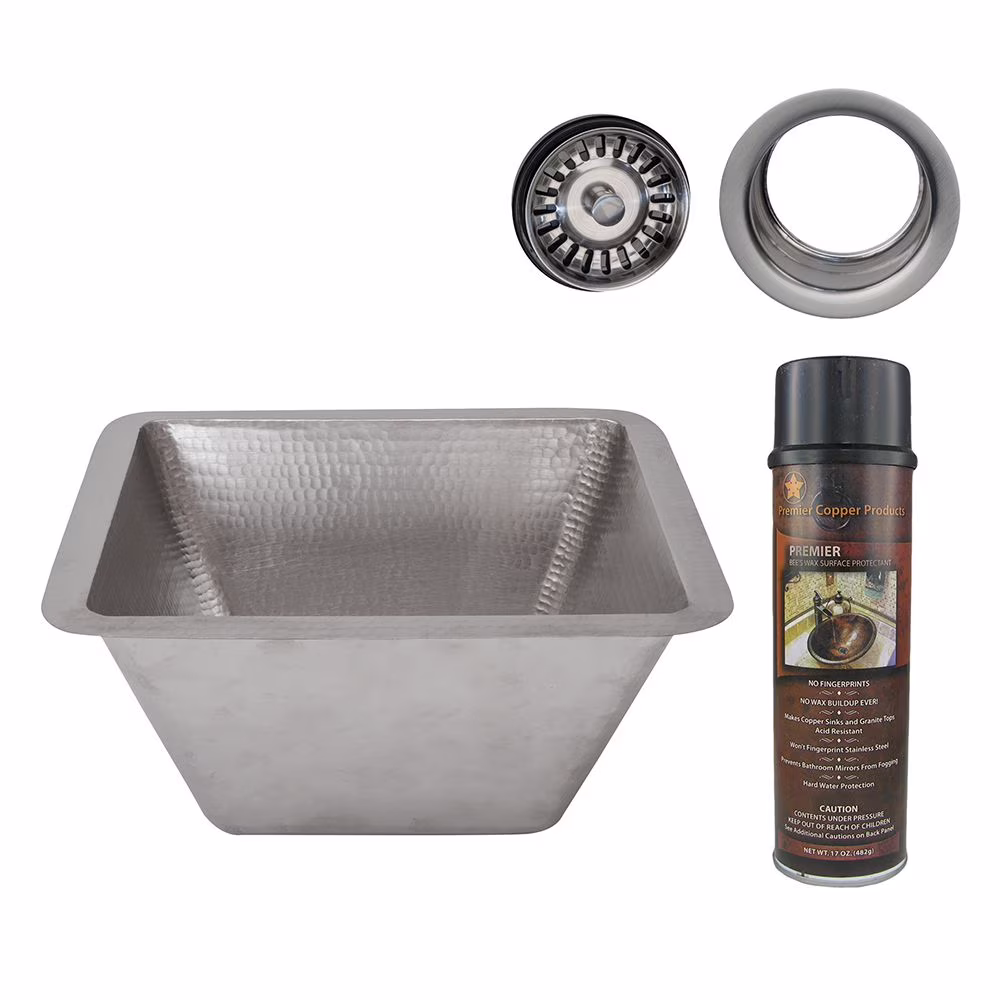 Premier Copper Products BSP5_BS15EN3-G Bar Sink and Drain Package
