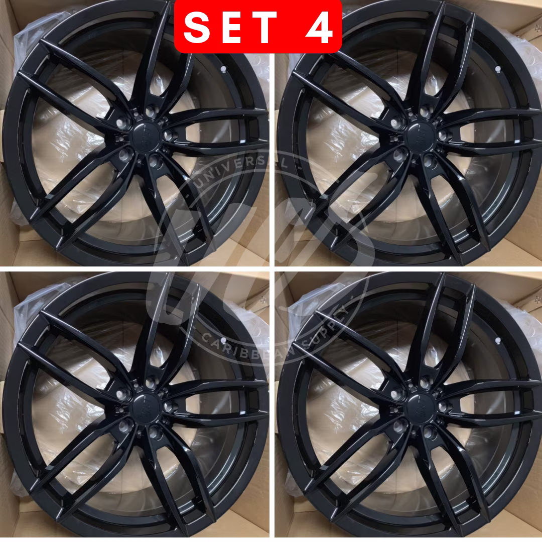 NEW 20 inch x 9.5 Alloy Wheels Rims Bolt Pattern 5x114.3 Gloss Black +35 offset Set of 4