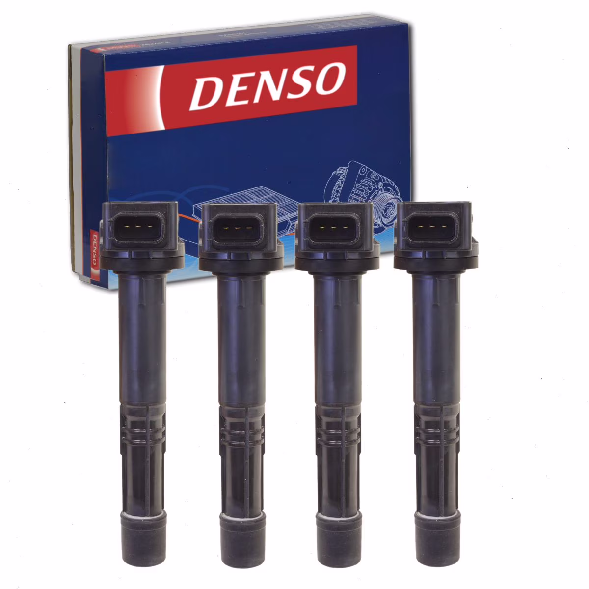 4 pc DENSO Direct Ignition Coils compatible with Honda Civic 2.0L L4 2002-2011