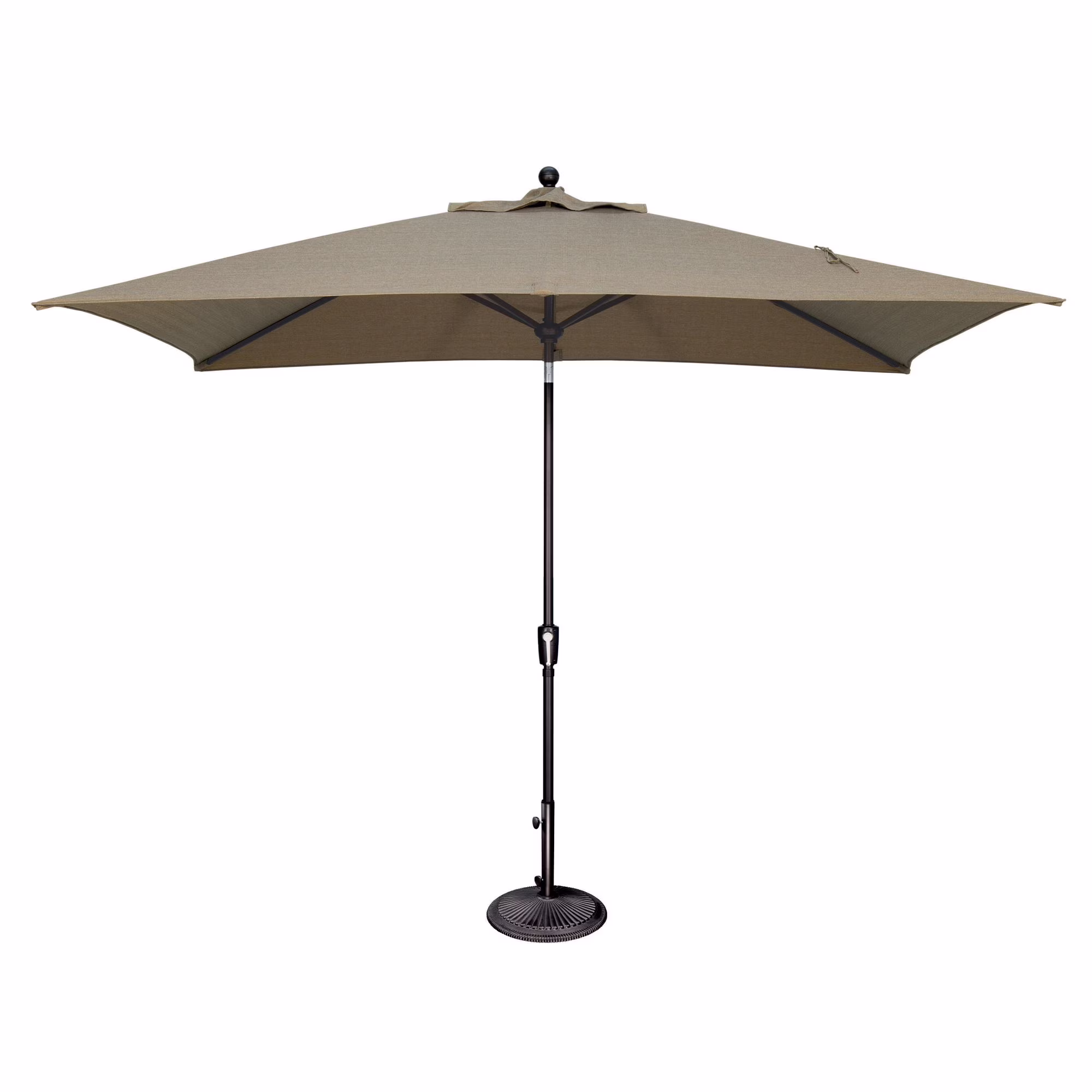 Simply Shade Catalina 120" Octagon Push Button Tilt Umbrella in Black/Taupe
