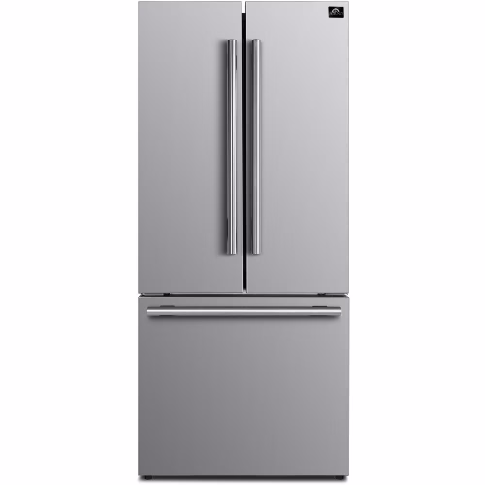 Forno Gallipoli 30-inch French Door Refrigerator with Bottom Freezer 17.5 Cu. Ft. Capacity