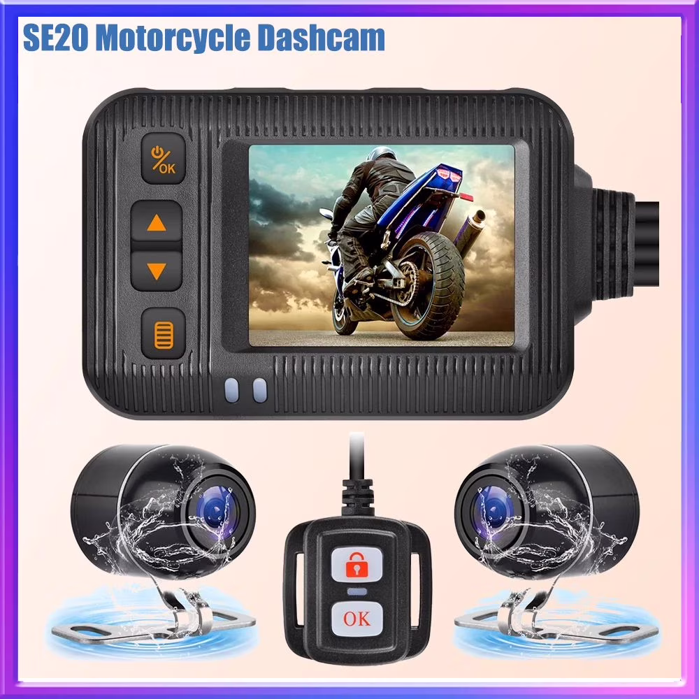 Dual 720P Motorcycle DVR Full Body Waterproof Moto Camera Dash Cam Front Rear Driving Video Recorder
