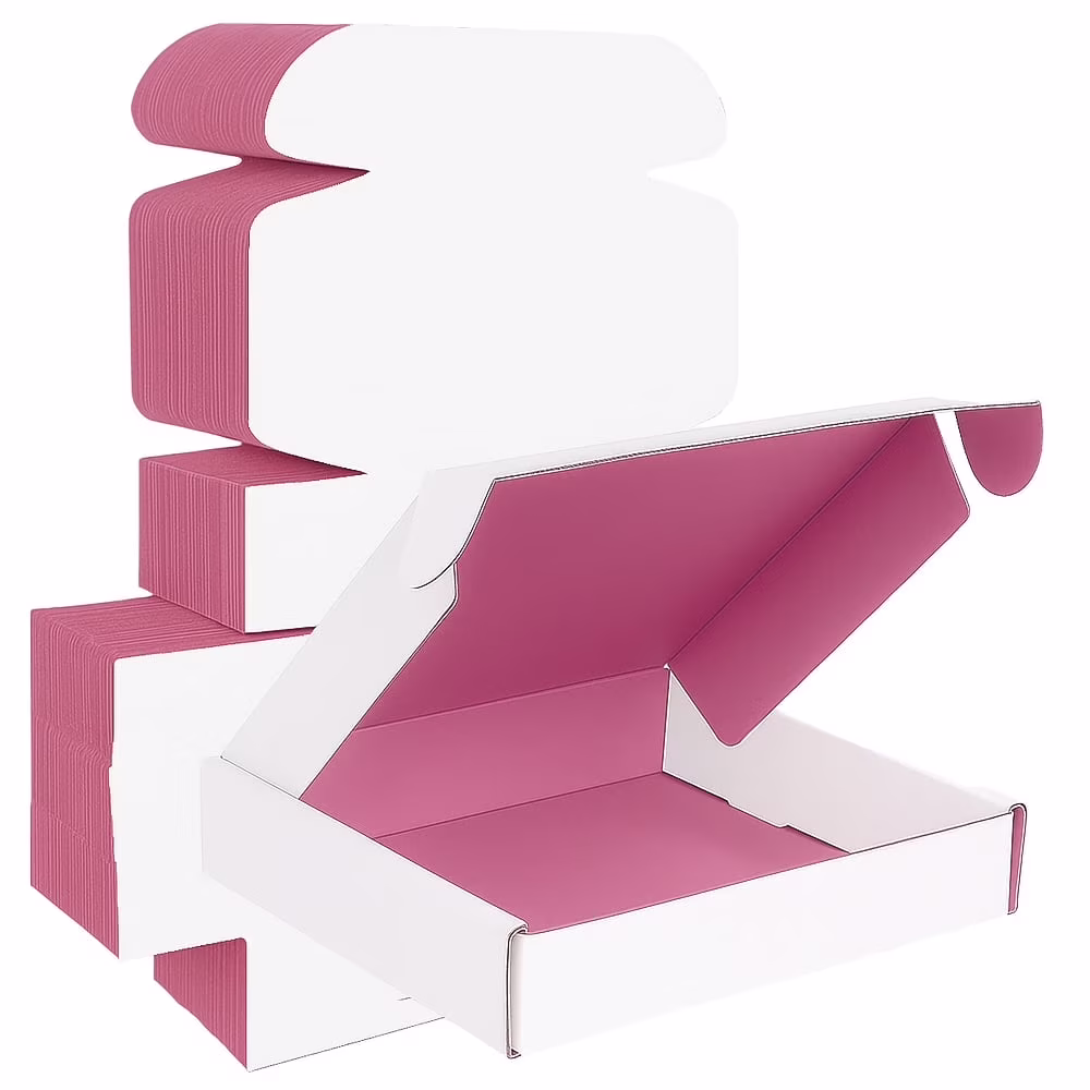 UCANPACK Pink Mailer Boxes 15 x 11 x 2" (Color Inside) - 50 Pack Color Mailer Boxes, 15x11x2 Shipping Boxes - Custom Mailing Boxes Made in USA