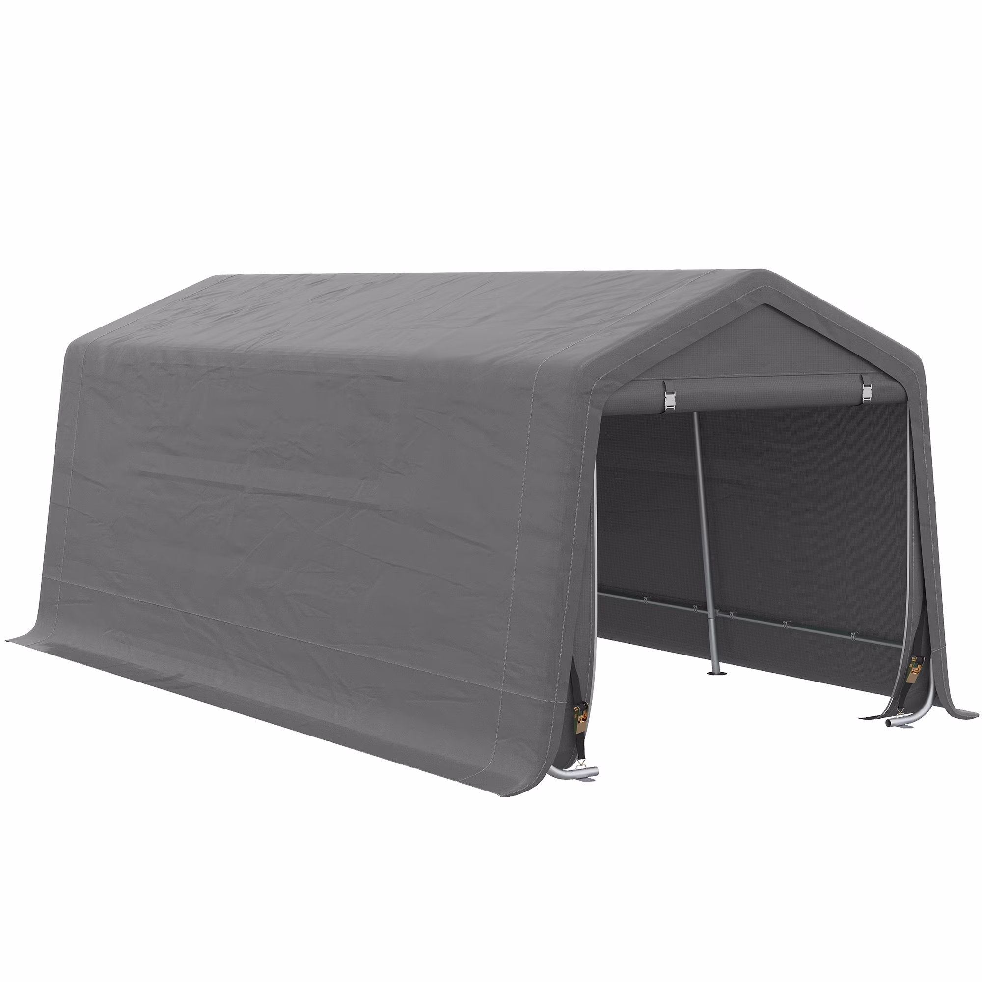Outsunny 118"W x 236.25" L x 103.25" H Gray Carport