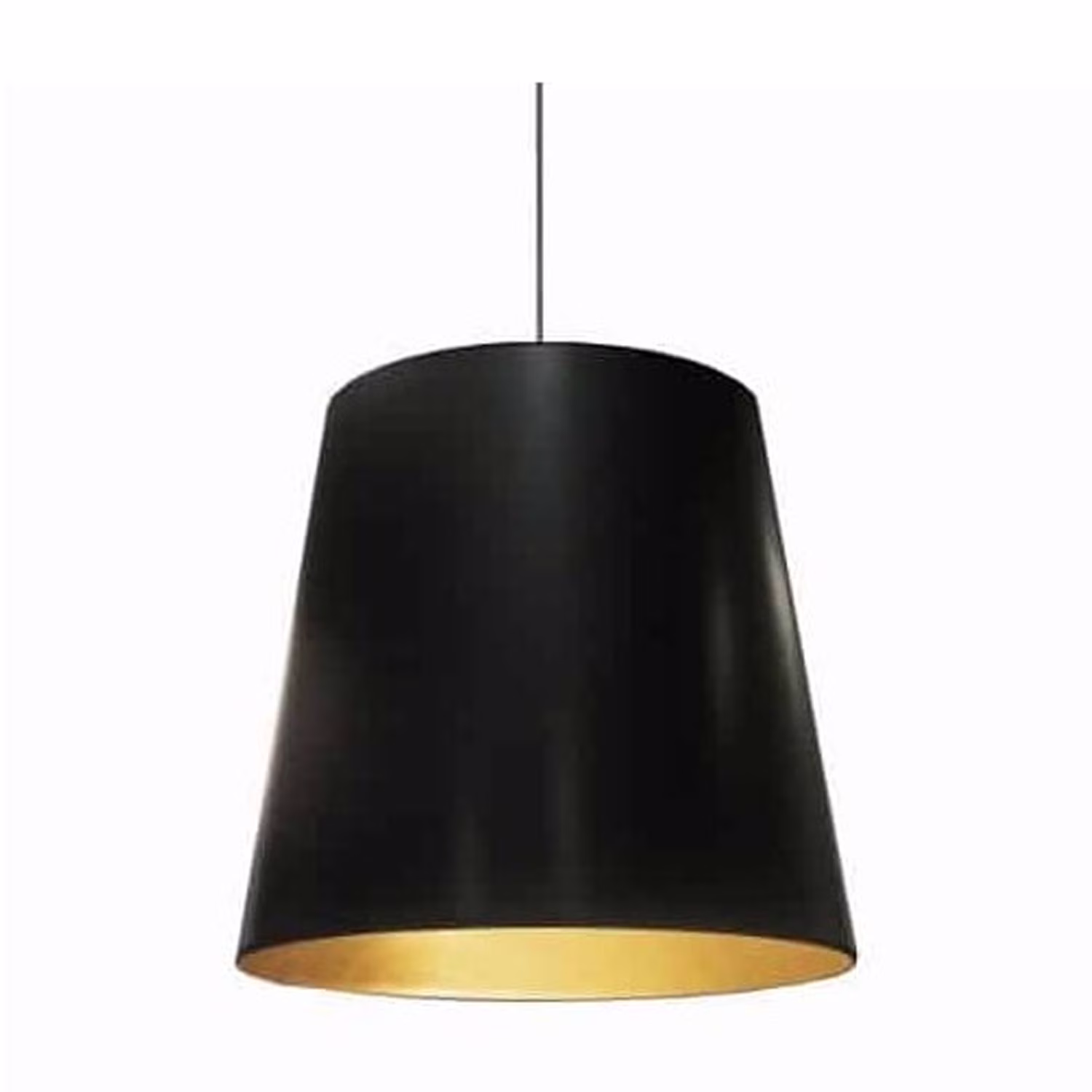 Dainolite 1LT Oversized Drum Pendant,Large - Blk/Gld