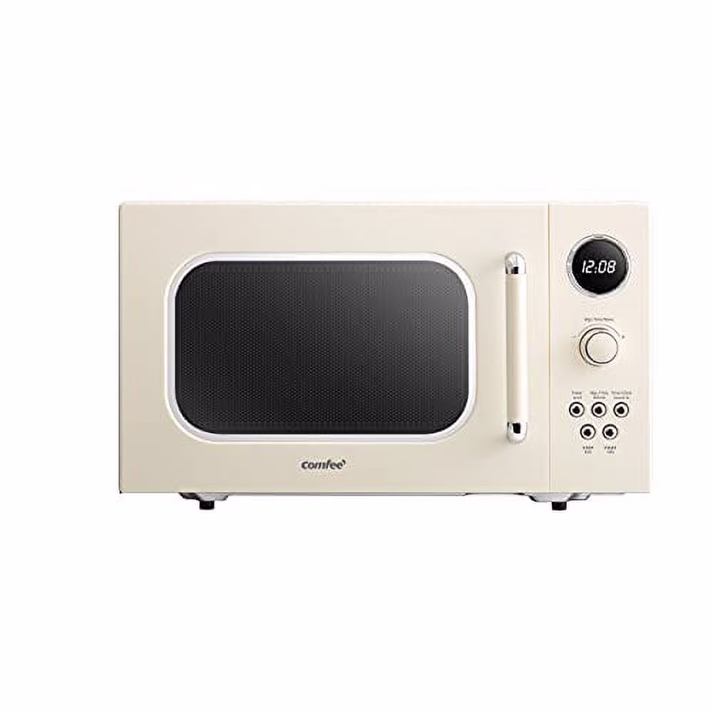 Comfee' Retro Microwave with LED digital display, 0.9 Cu. ft, 900W, Apricot, CM-M092AAT