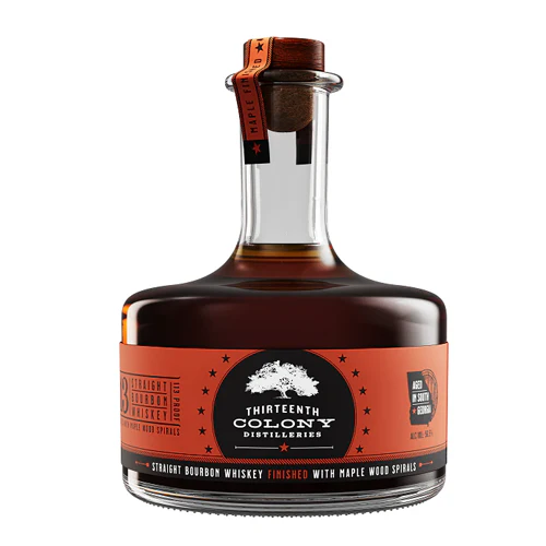 b56993166ff624c0ced69ab44e0bd686663b623b44dcb84386d34d79aec16a84 Thirteenth Colony Straight Bourbon Whisky Finished With Maple Wood Spiral - 750ML - Image 1