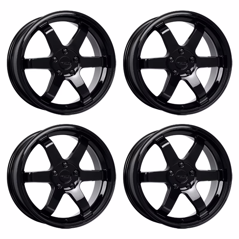 4 x Katana KR08 Gloss Black Wheels 5x100 17x7.5 +40et Racing Performance Rims