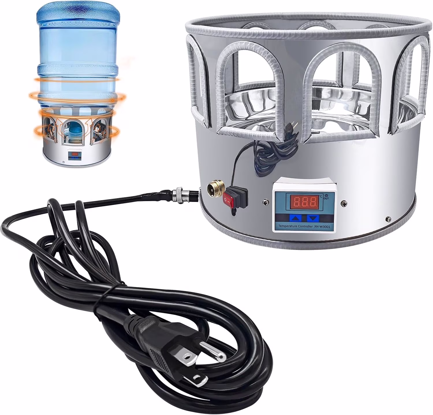 New Heated Chicken Waterer,Chicken Waterer Base Heated with Temperature Indicator,For Chickens Ducks Pigeons