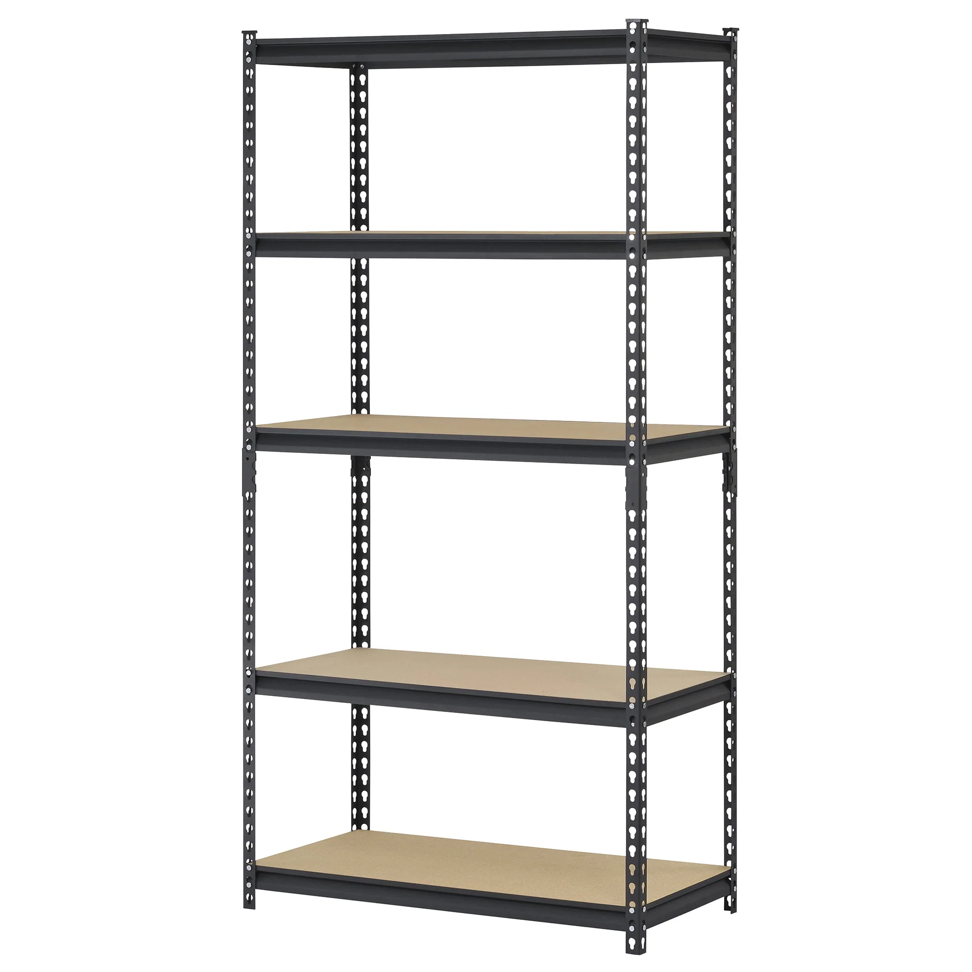 Muscle Rack 36"W x 18"D x 72"H 5-Tier Steel Shelving; 800 lb. Capacity per Shelf; Black