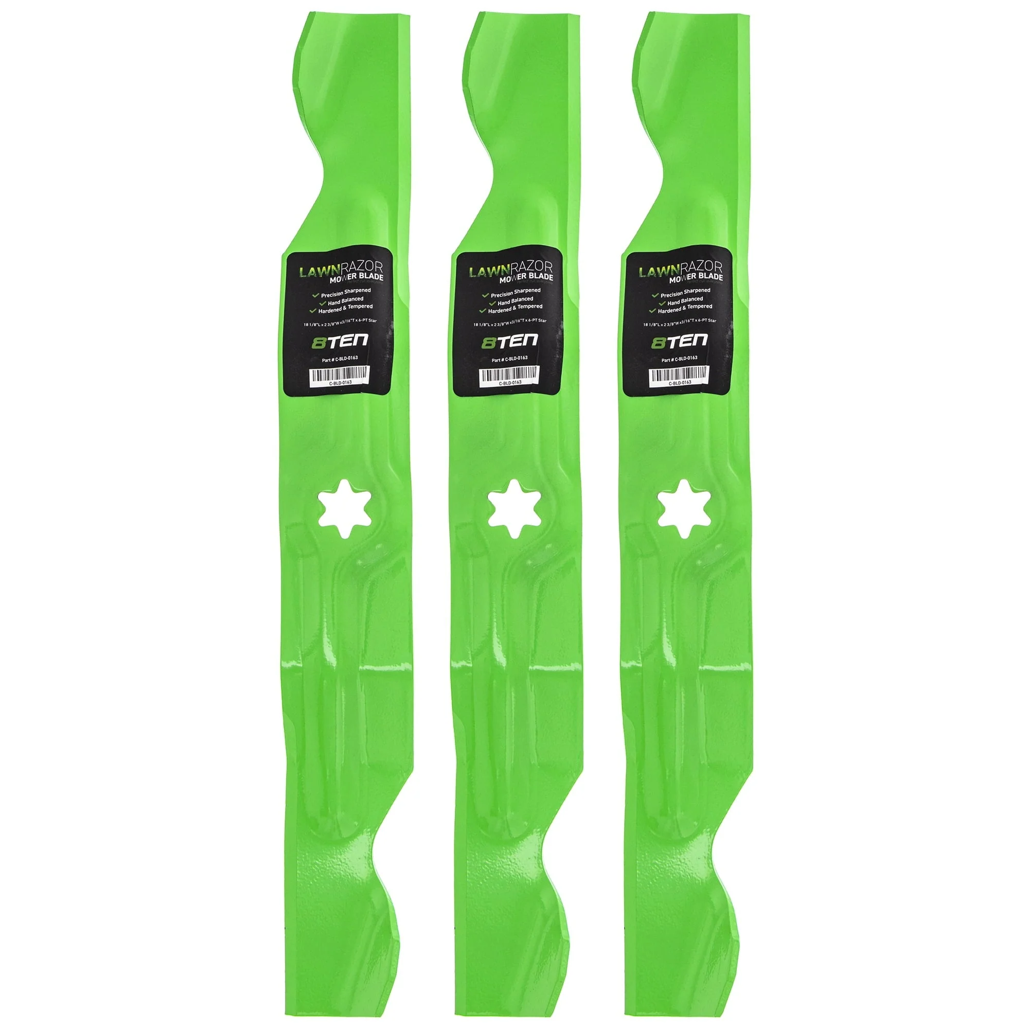 LawnRAZOR High Lift Blade Set for Cub Cadet RZT 50 942-04053C 3 Pack 810-CBL2385D